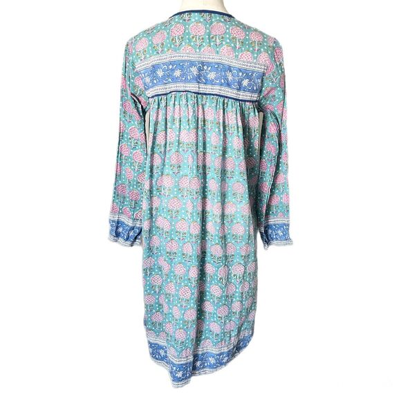 SZ Blockprints for J.Crew Leyla Mini Dress Tassels 100% Cotton Size Medium - Picture 3 of 5